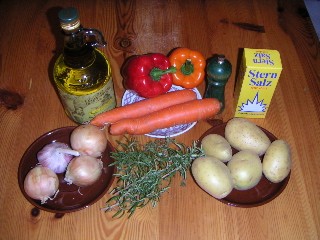 Kartoffel-Gemüsepfanne - Zutaten