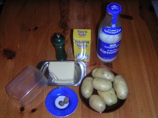 Zutaten für Kartoffelbrei