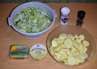 Zutaten Lauch-Kartoffel-Suppe